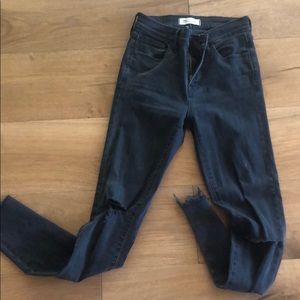 Madewell high rise frayed skinny jean